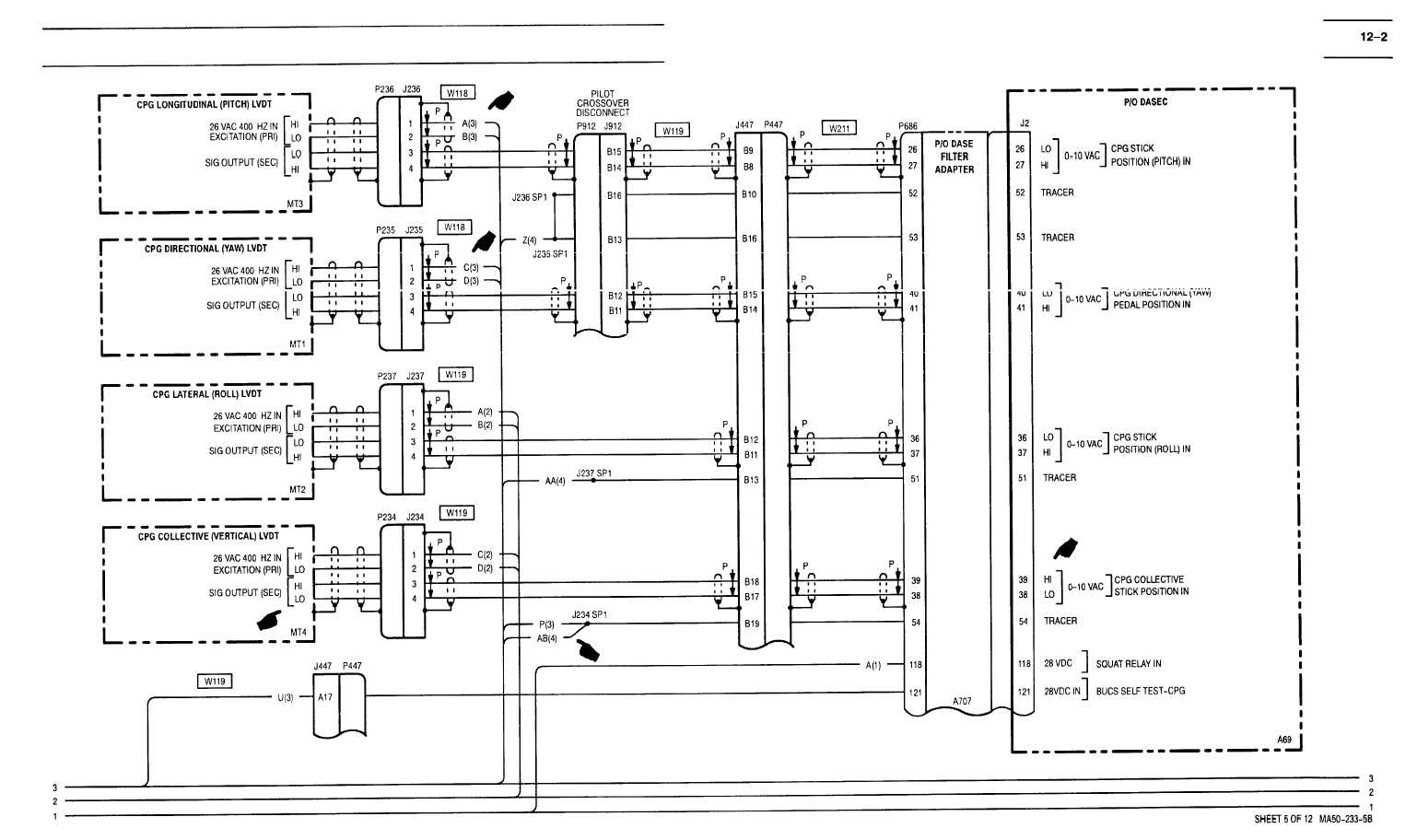 12-2. DASE - WIRING DIAGRAM (BUCS ACTIVATED) (SERIAL NO. 88-0200 AND